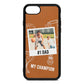 Personalised Number 1 Dad Tan Pebble Leather iPhone 8 Case