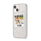 Personalised Number 1 Dad iPhone 14 Clear Tough Case Starlight Angled Image