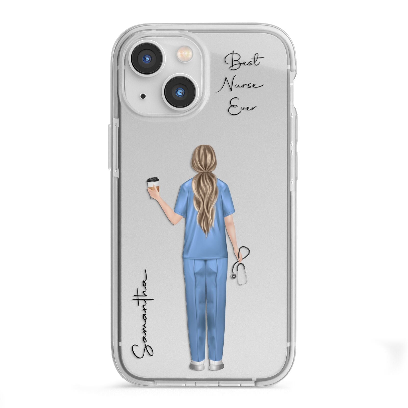 Personalised Nurse iPhone 13 Mini TPU Impact Case with White Edges