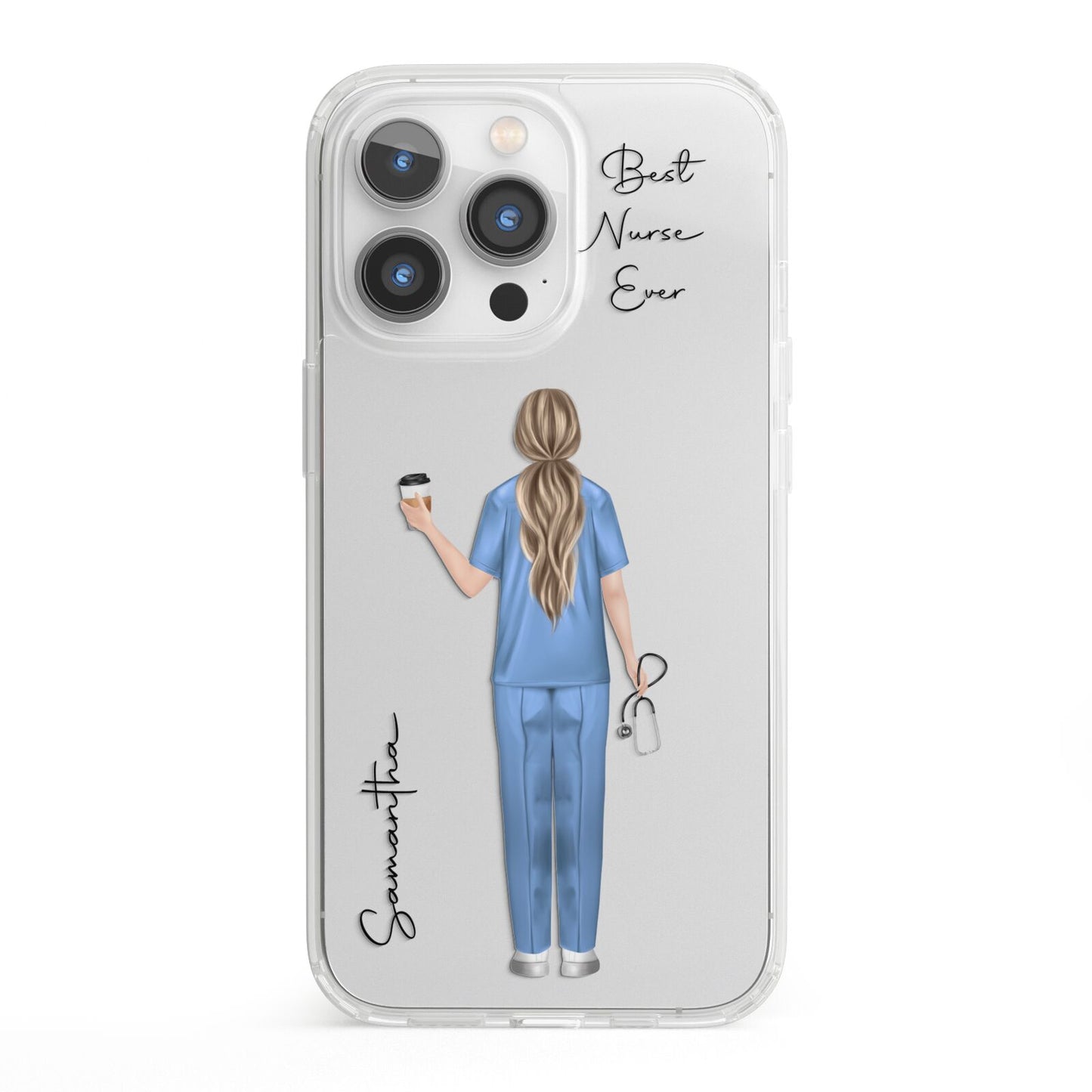Personalised Nurse iPhone 13 Pro Clear Bumper Case