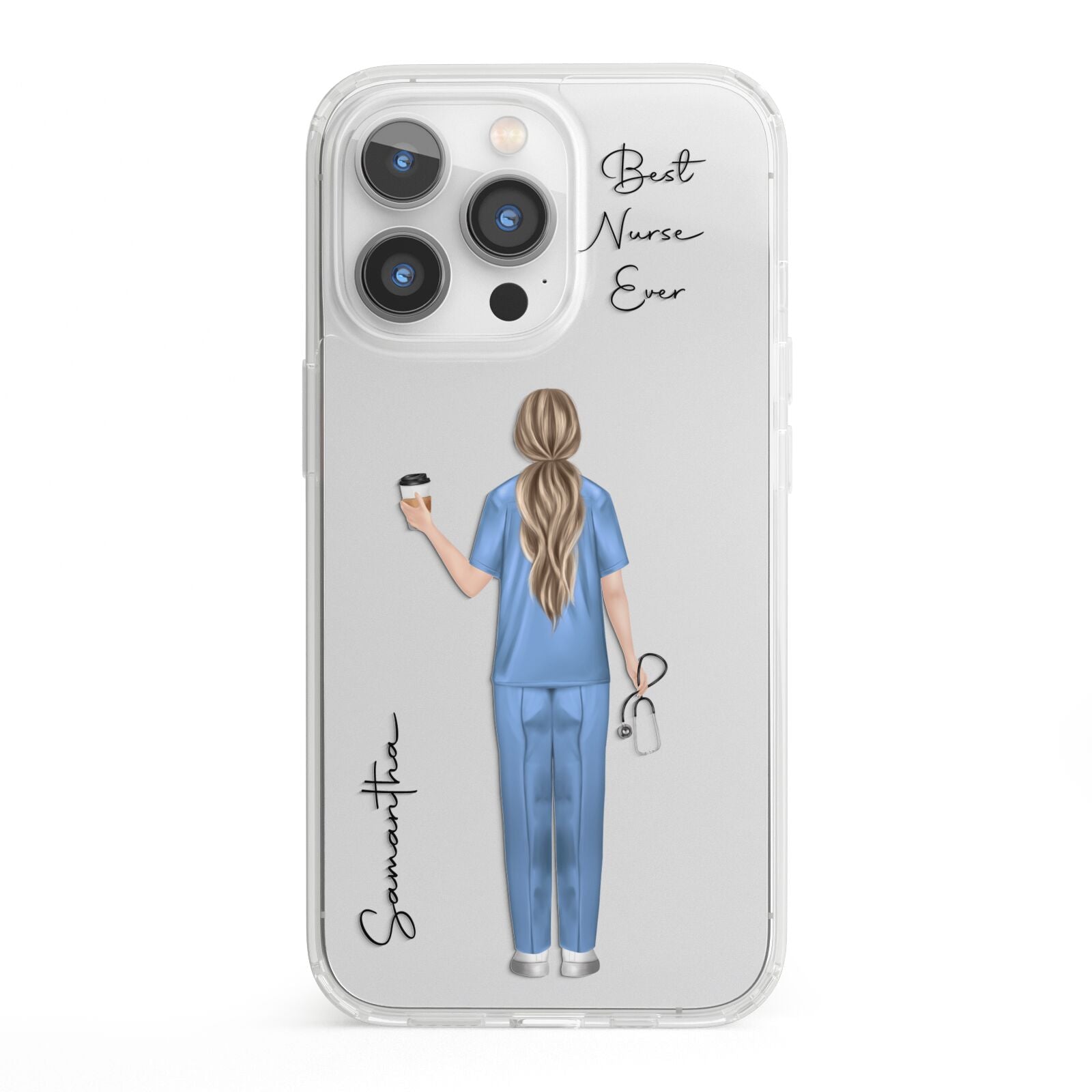 Personalised Nurse iPhone 13 Pro Clear Bumper Case