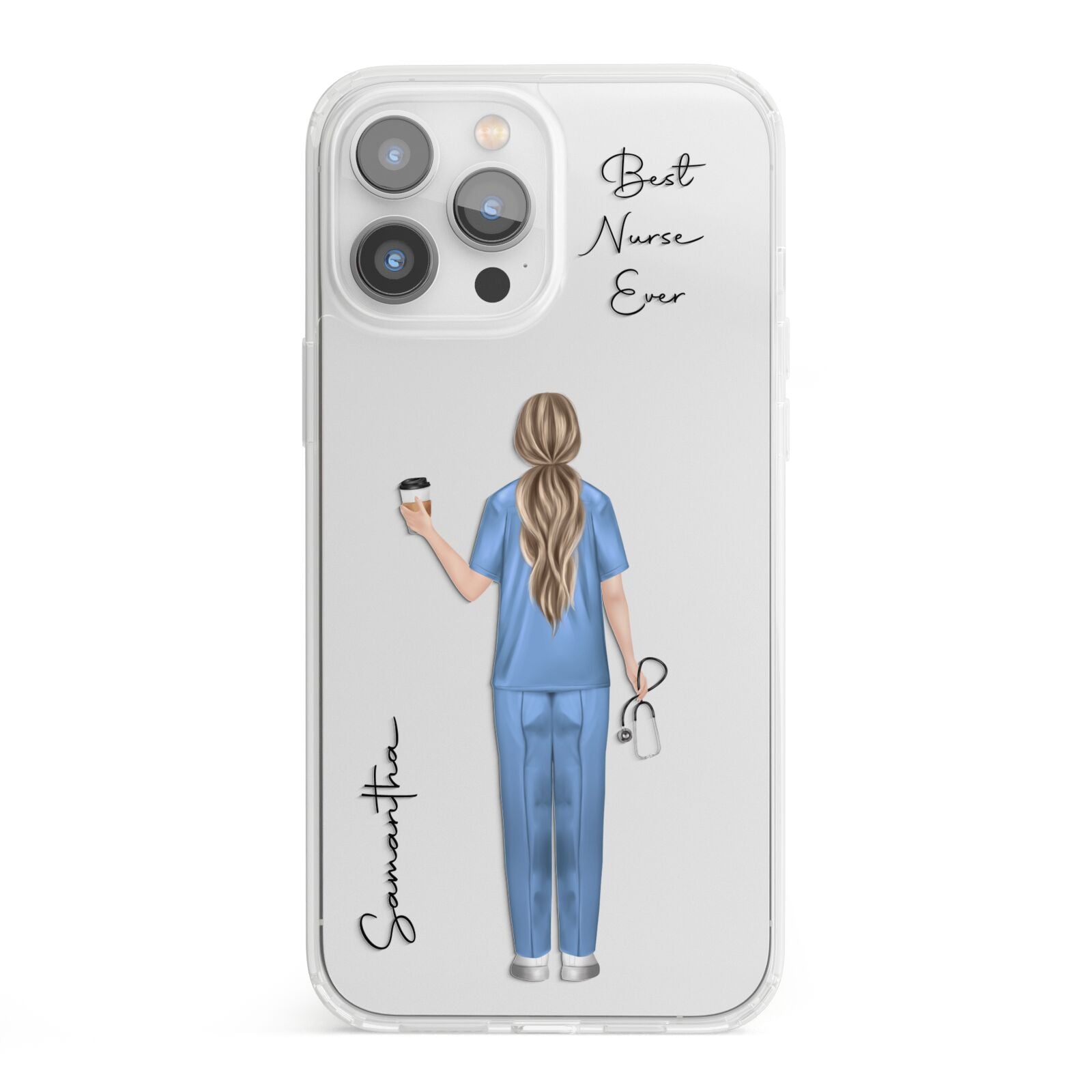 Personalised Nurse iPhone 13 Pro Max Clear Bumper Case