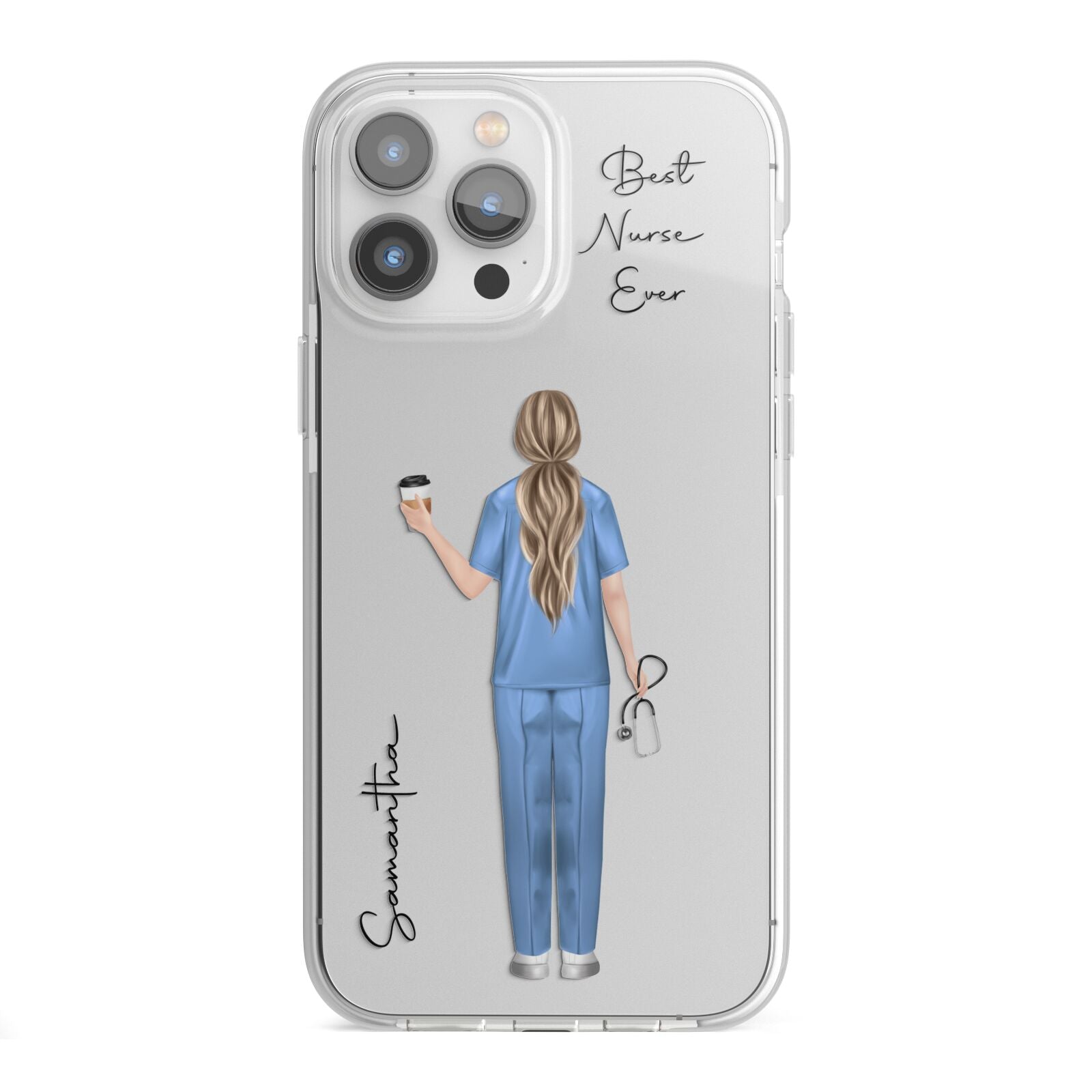 Personalised Nurse iPhone 13 Pro Max TPU Impact Case with White Edges
