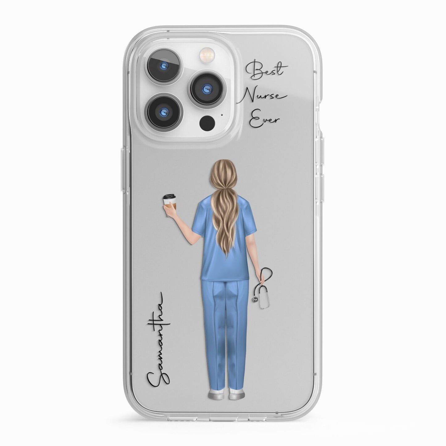Personalised Nurse iPhone 13 Pro TPU Impact Case with White Edges