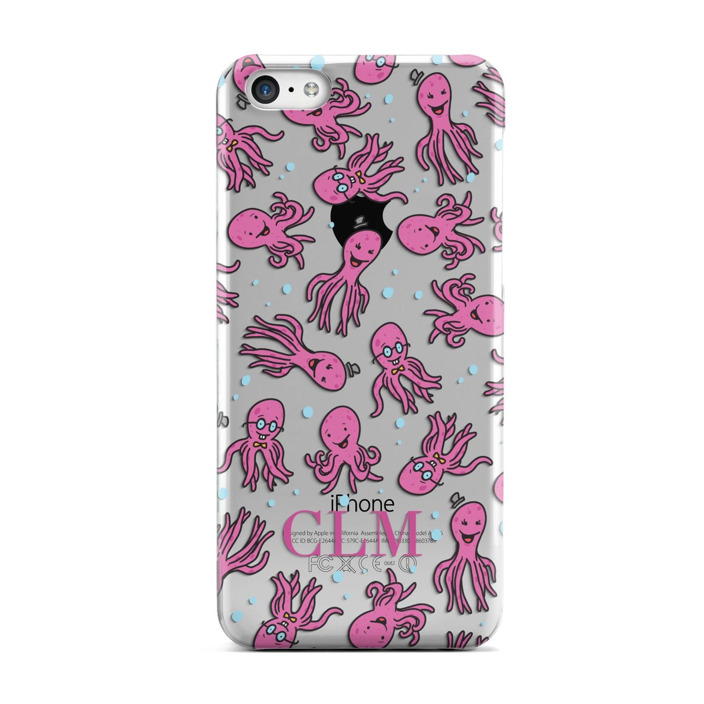 Personalised Octopus Initials Apple iPhone 5c Case