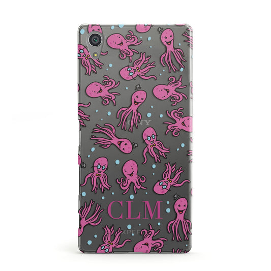 Personalised Octopus Initials Sony Xperia Case