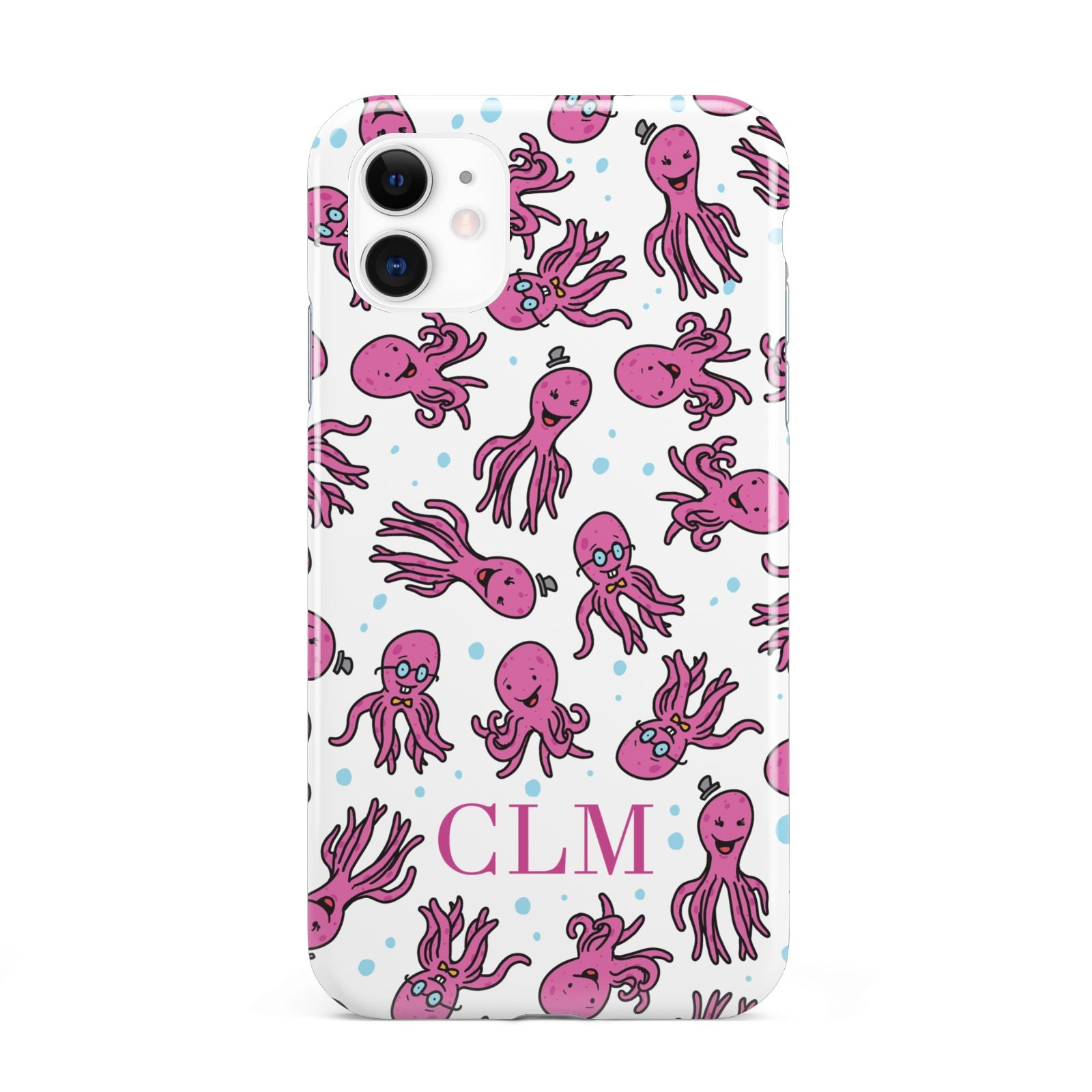 Personalised Octopus Initials iPhone 11 3D Tough Case