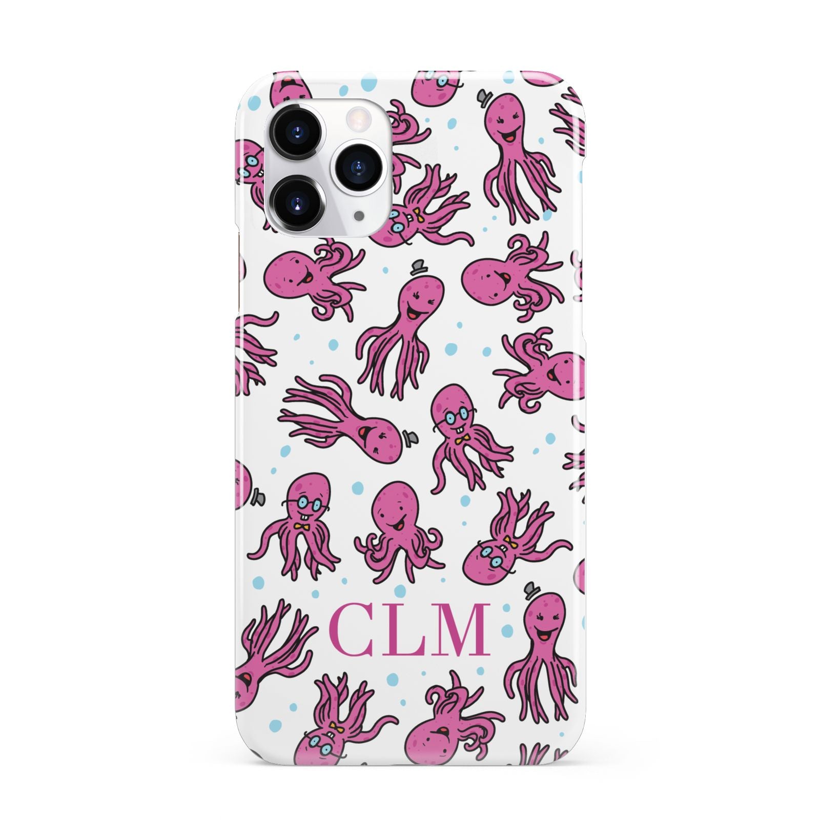 Personalised Octopus Initials iPhone 11 Pro 3D Snap Case