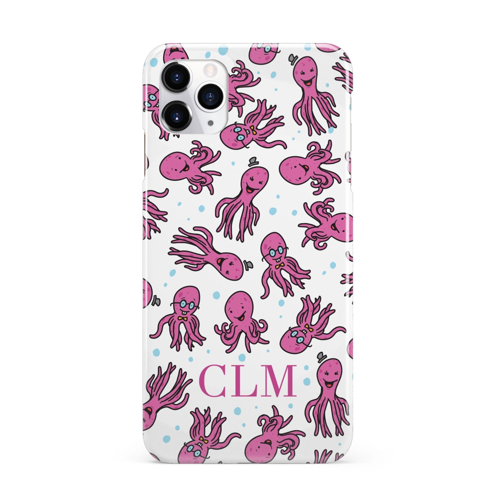 Personalised Octopus Initials iPhone 11 Pro Max 3D Snap Case