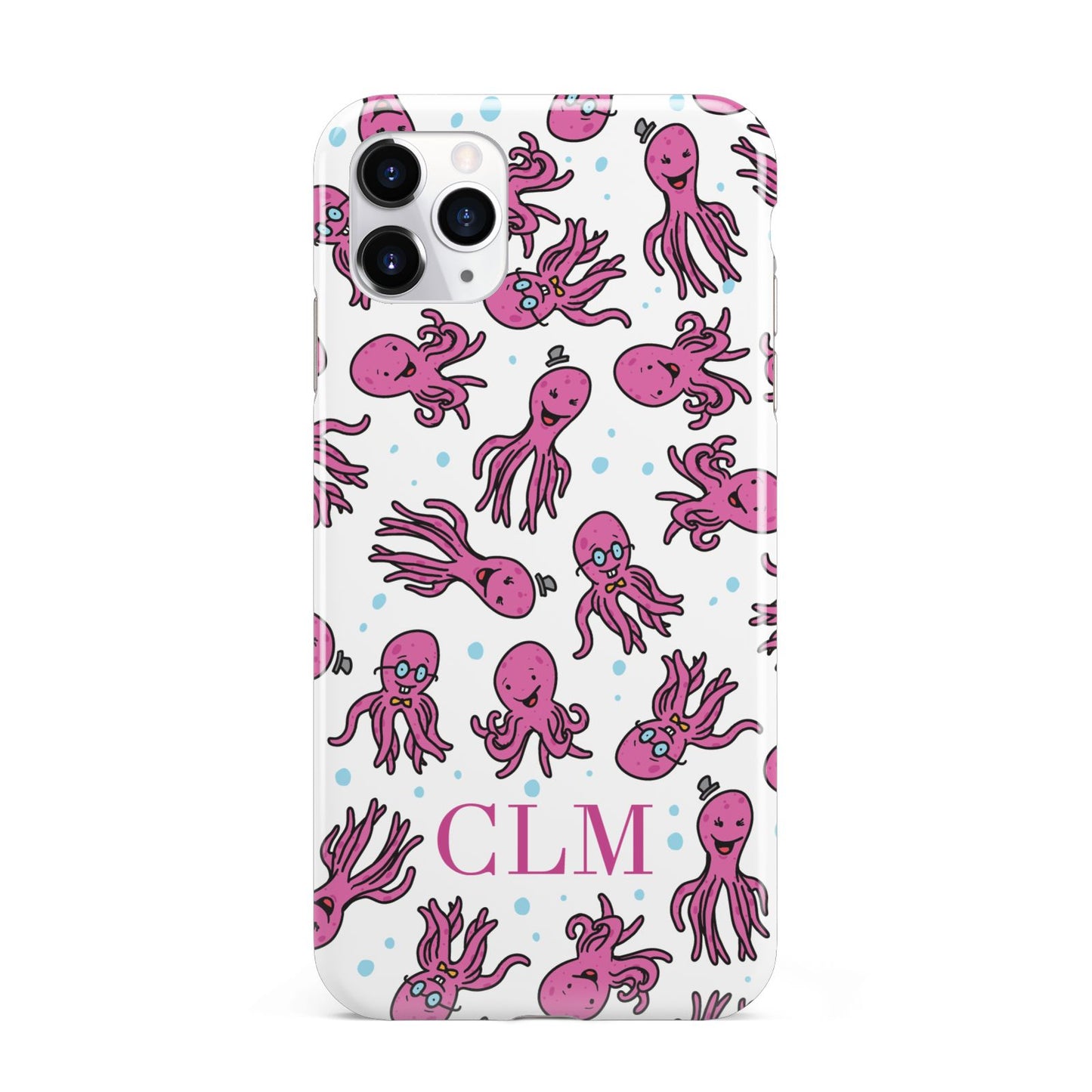 Personalised Octopus Initials iPhone 11 Pro Max 3D Tough Case