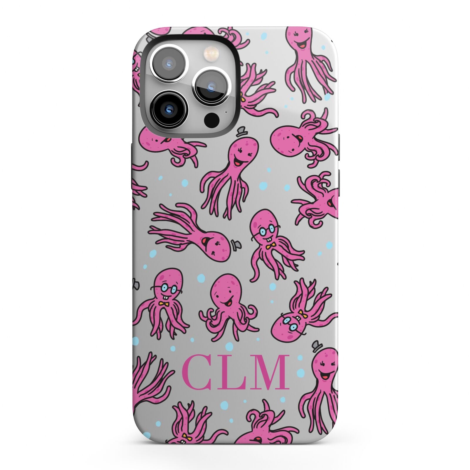 Personalised Octopus Initials iPhone 13 Pro Max Full Wrap 3D Tough Case