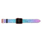 Personalised Ombre Glitter with Names Apple Watch Strap Landscape Image Red Hardware