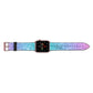 Personalised Ombre Glitter with Names Apple Watch Strap Landscape Image Rose Gold Hardware
