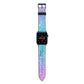 Personalised Ombre Glitter with Names Apple Watch Strap with Blue Hardware