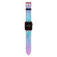 Personalised Ombre Glitter with Names Apple Watch Strap with Red Hardware