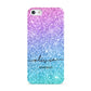 Personalised Ombre Glitter with Names Apple iPhone 5 Case