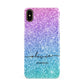 Personalised Ombre Glitter with Names Apple iPhone Xs Max 3D Snap Case