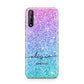 Personalised Ombre Glitter with Names Huawei Enjoy 10s Phone Case