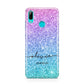 Personalised Ombre Glitter with Names Huawei P Smart 2019 Case