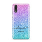Personalised Ombre Glitter with Names Huawei P20 Phone Case