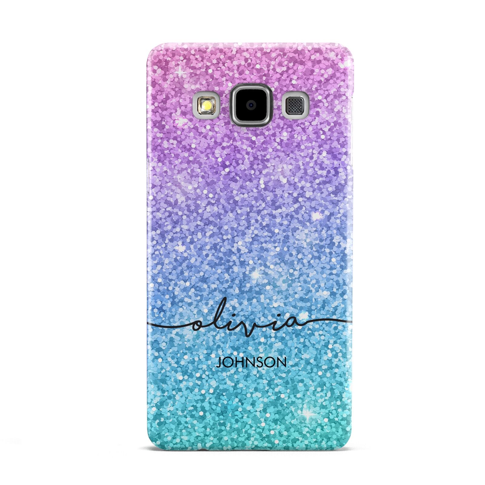 Personalised Ombre Glitter with Names Samsung Galaxy A5 Case