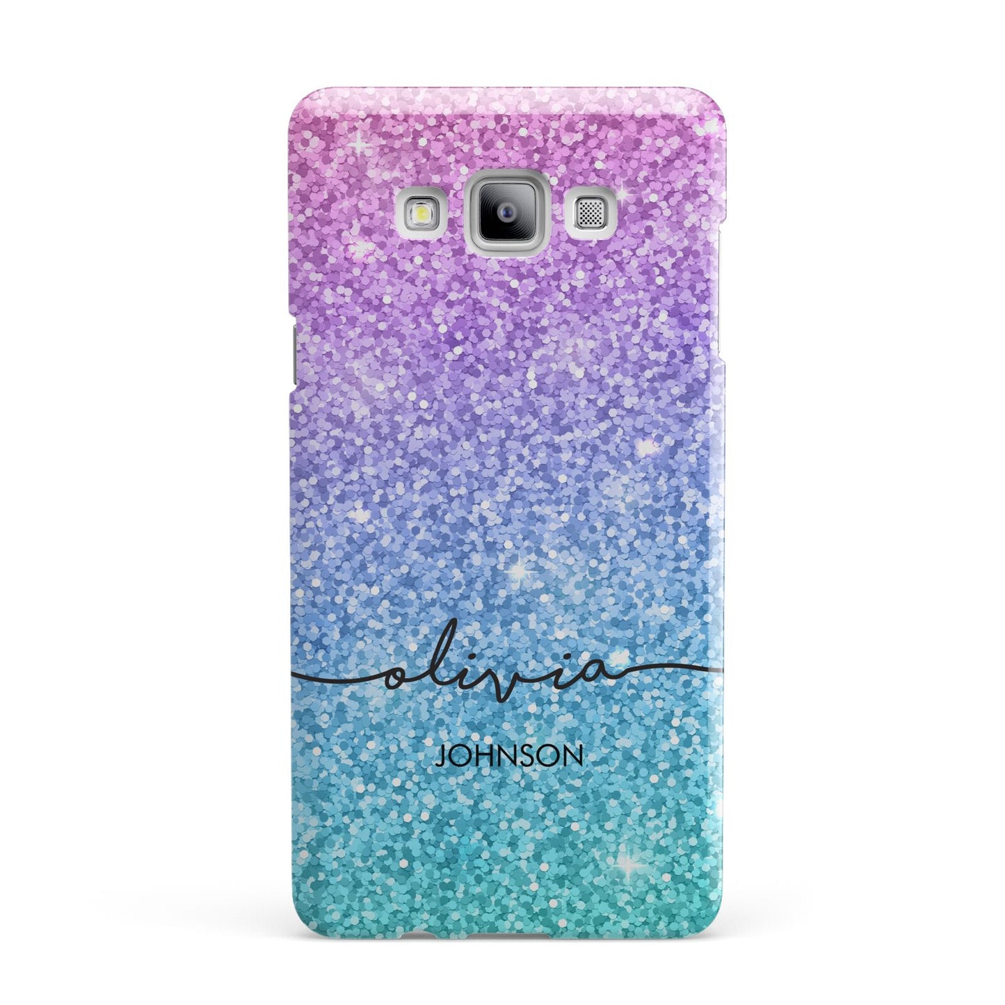 Personalised Ombre Glitter with Names Samsung Galaxy A7 2015 Case