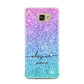 Personalised Ombre Glitter with Names Samsung Galaxy A7 2016 Case on gold phone