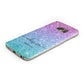 Personalised Ombre Glitter with Names Samsung Galaxy Case Bottom Cutout