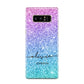 Personalised Ombre Glitter with Names Samsung Galaxy Note 8 Case