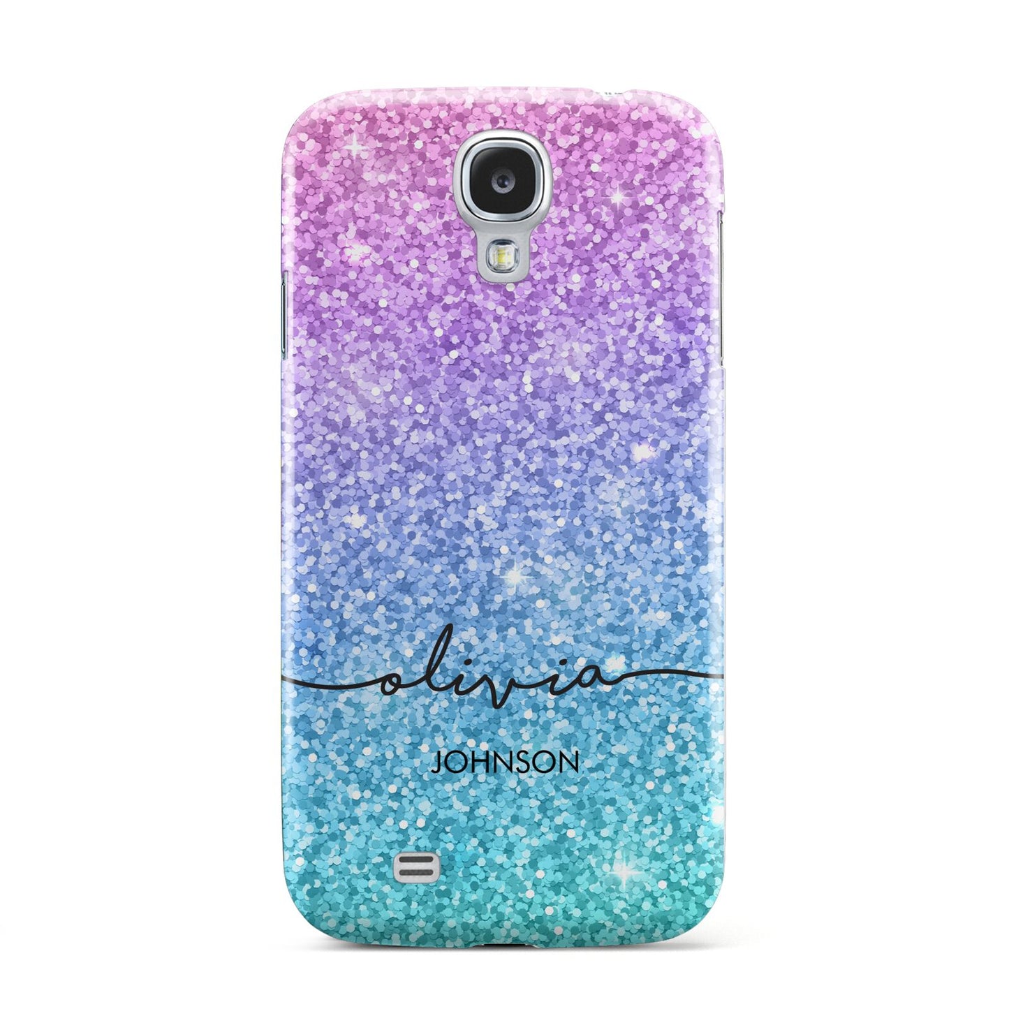 Personalised Ombre Glitter with Names Samsung Galaxy S4 Case