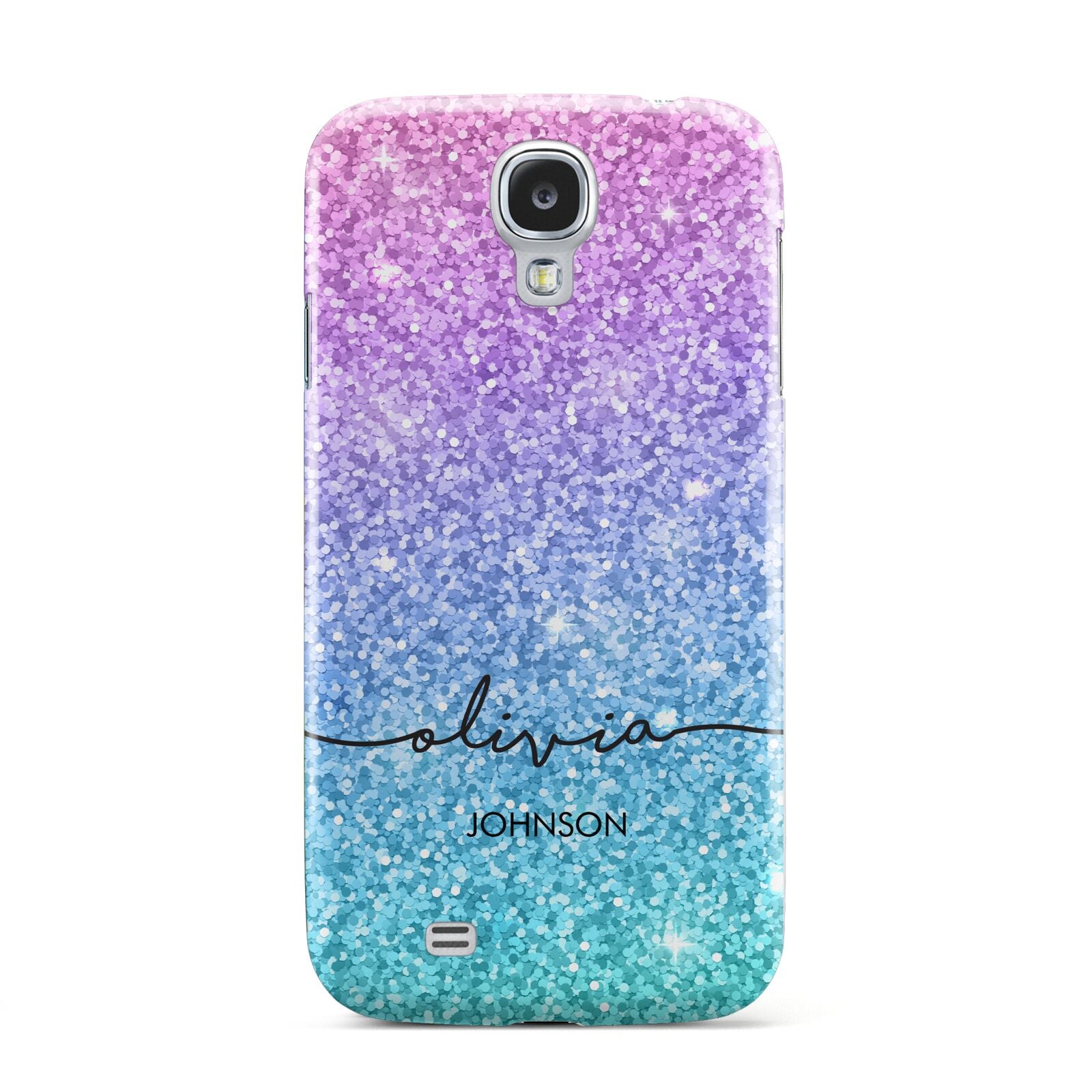 Personalised Ombre Glitter with Names Samsung Galaxy S4 Case
