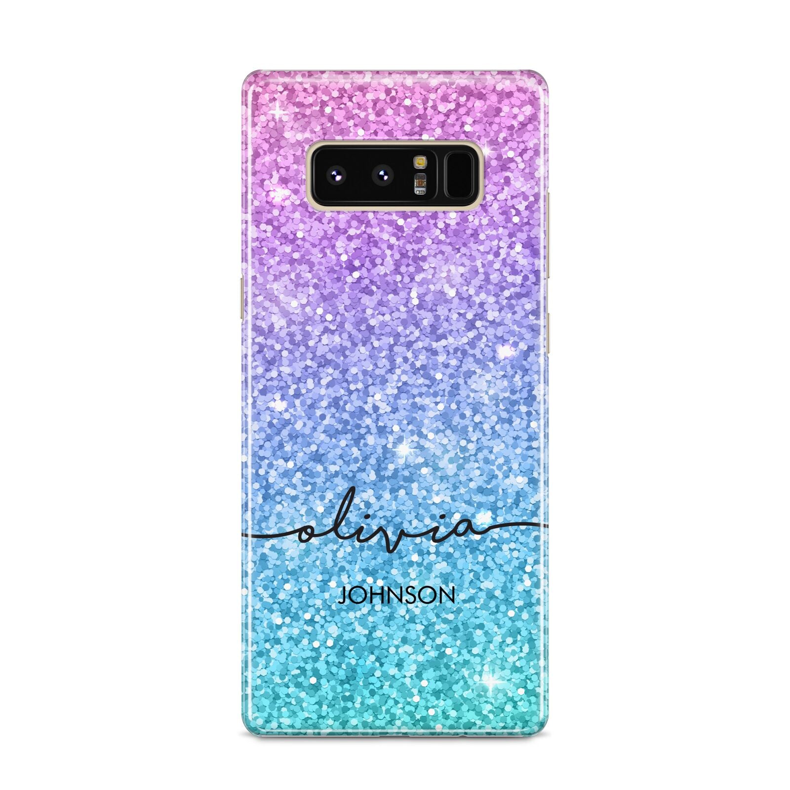 Personalised Ombre Glitter with Names Samsung Galaxy S8 Case