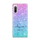 Personalised Ombre Glitter with Names Sony Xperia 10 III Case