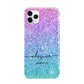 Personalised Ombre Glitter with Names iPhone 11 Pro Max 3D Tough Case