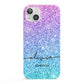 Personalised Ombre Glitter with Names iPhone 13 Full Wrap 3D Snap Case