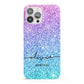 Personalised Ombre Glitter with Names iPhone 13 Pro Max Full Wrap 3D Snap Case