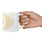 Personalised One Initial Gold Flakes 10oz Mug Alternative Image 4
