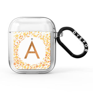 Personalised One Initial & Gold Flakes AirPods Case