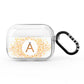 Personalised One Initial Gold Flakes AirPods Pro Clear Case