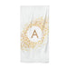 Personalised One Initial & Gold Flakes Beach Towel