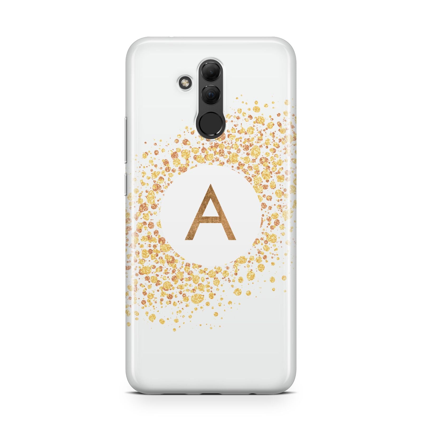 Personalised One Initial Gold Flakes Huawei Mate 20 Lite