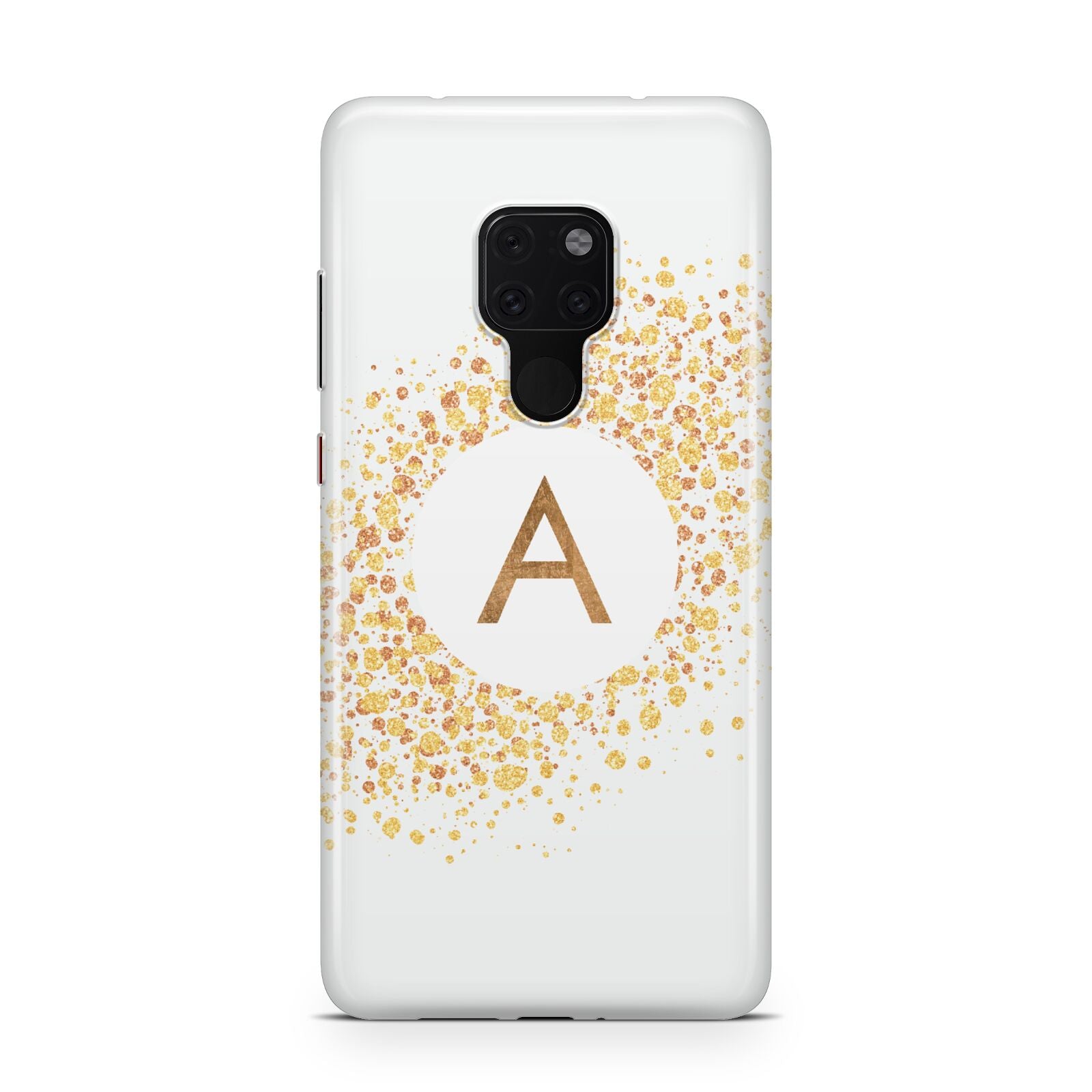 Personalised One Initial Gold Flakes Huawei Mate 20 Phone Case