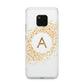 Personalised One Initial Gold Flakes Huawei Mate 20 Pro Phone Case