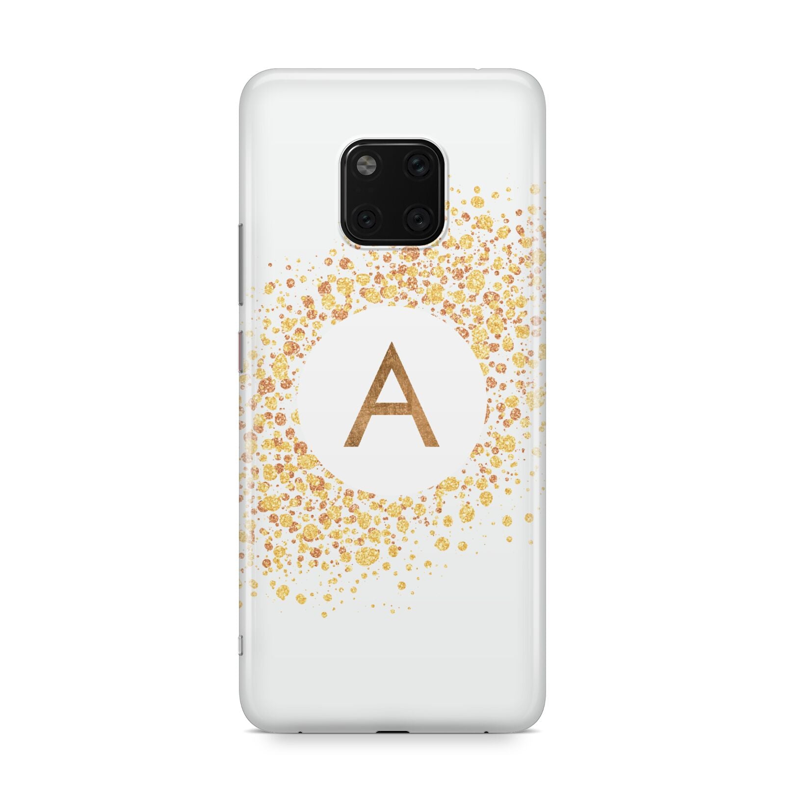 Personalised One Initial Gold Flakes Huawei Mate 20 Pro Phone Case