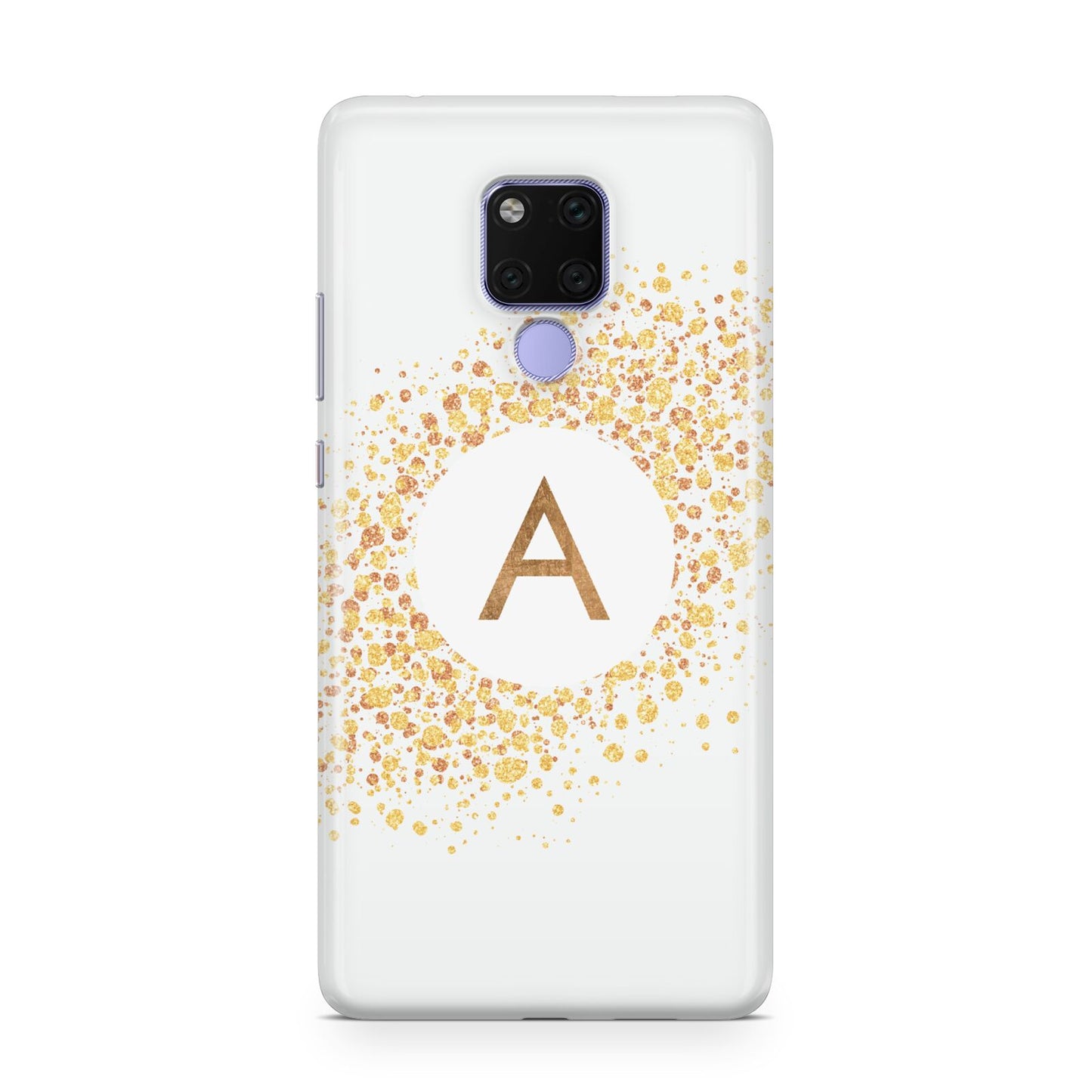Personalised One Initial Gold Flakes Huawei Mate 20X Phone Case