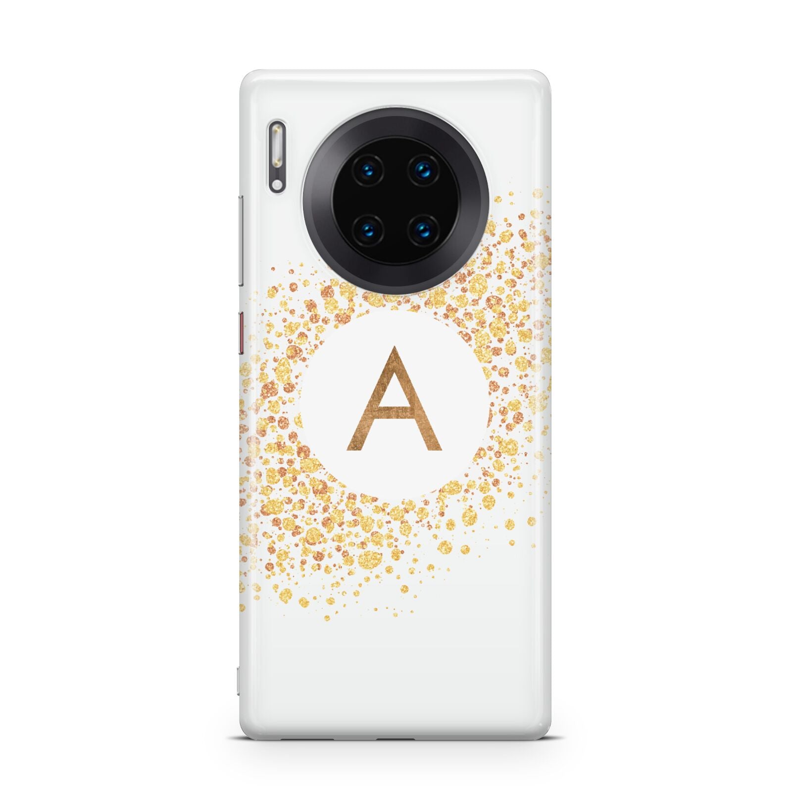 Personalised One Initial Gold Flakes Huawei Mate 30 Pro Phone Case