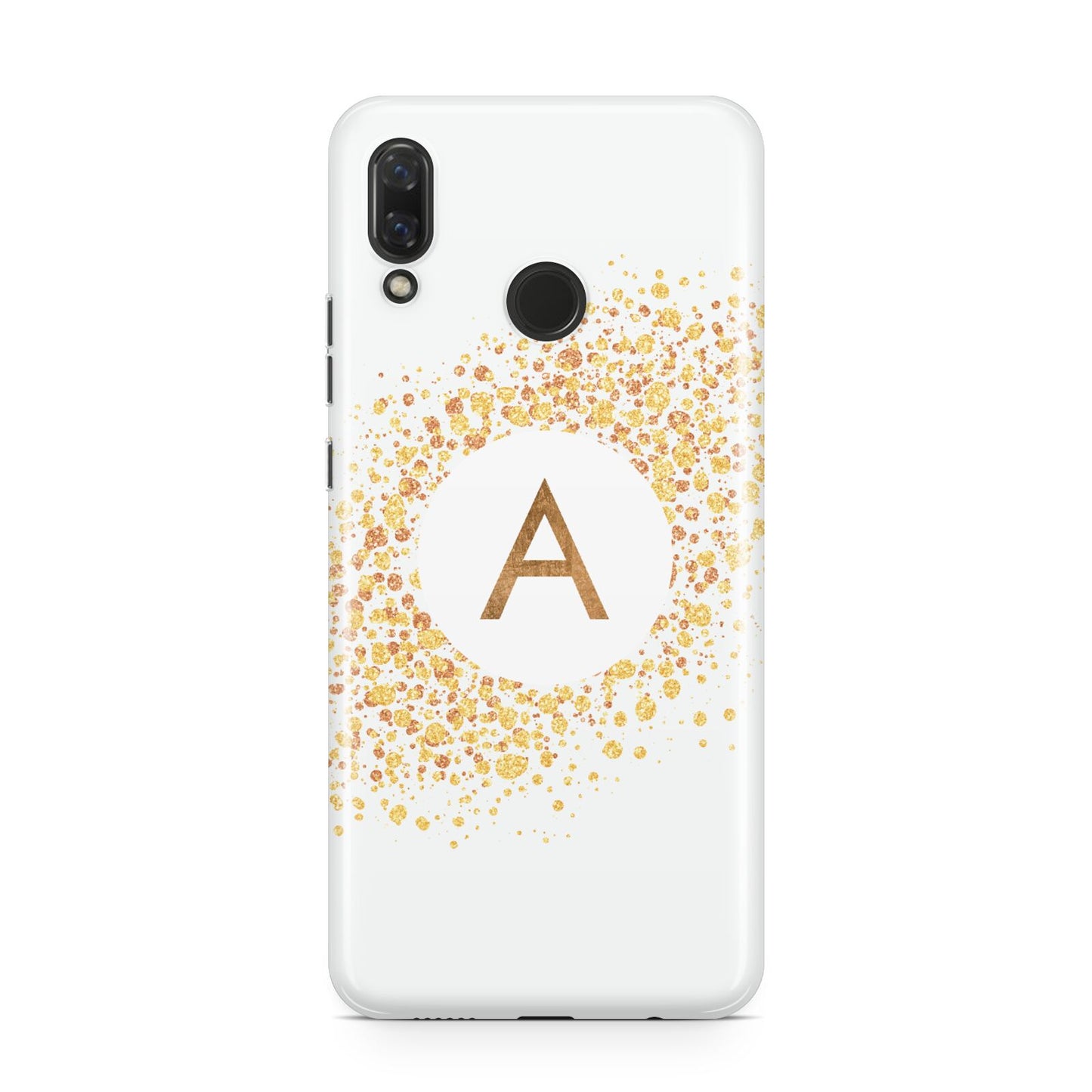 Personalised One Initial Gold Flakes Huawei Nova 3 Phone Case