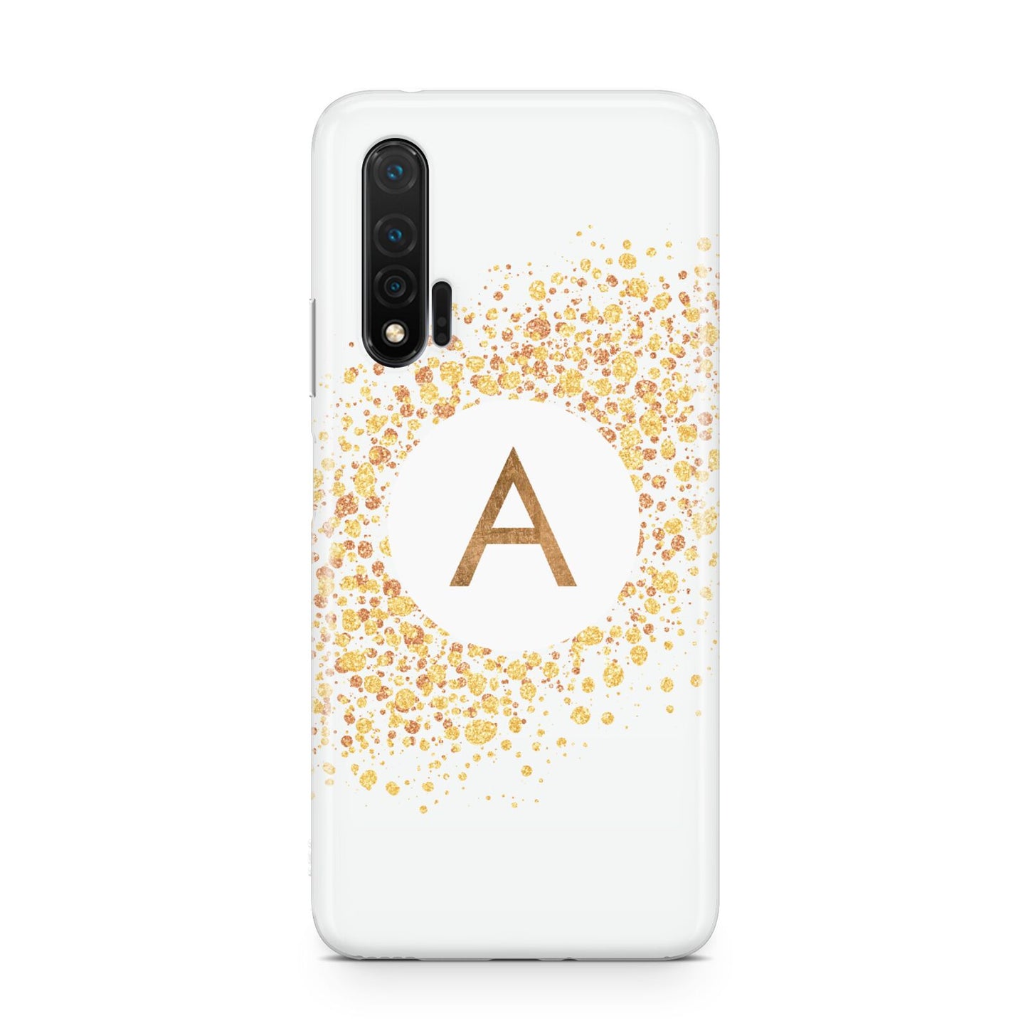 Personalised One Initial Gold Flakes Huawei Nova 6 Phone Case
