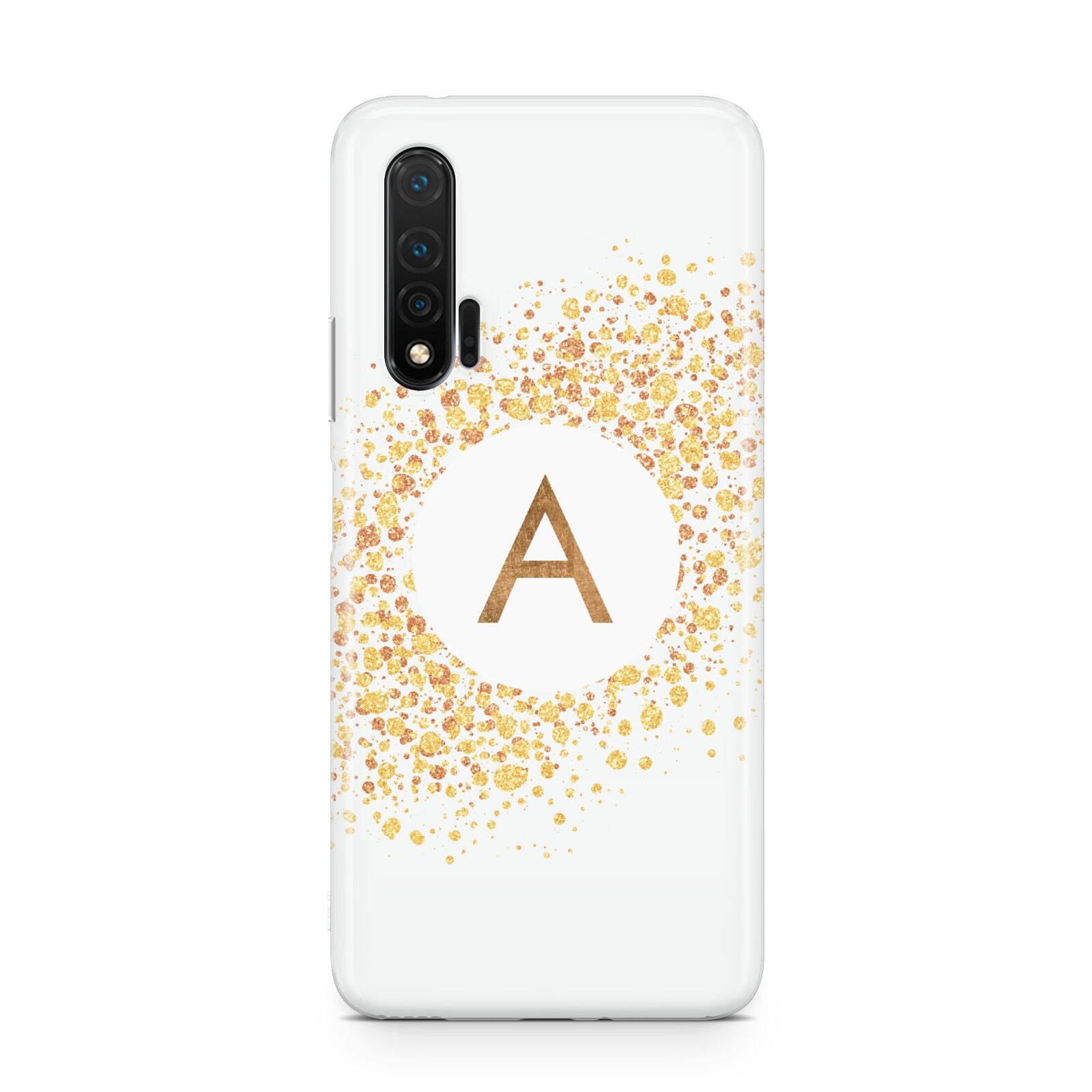Personalised One Initial Gold Flakes Huawei Nova 6 Phone Case