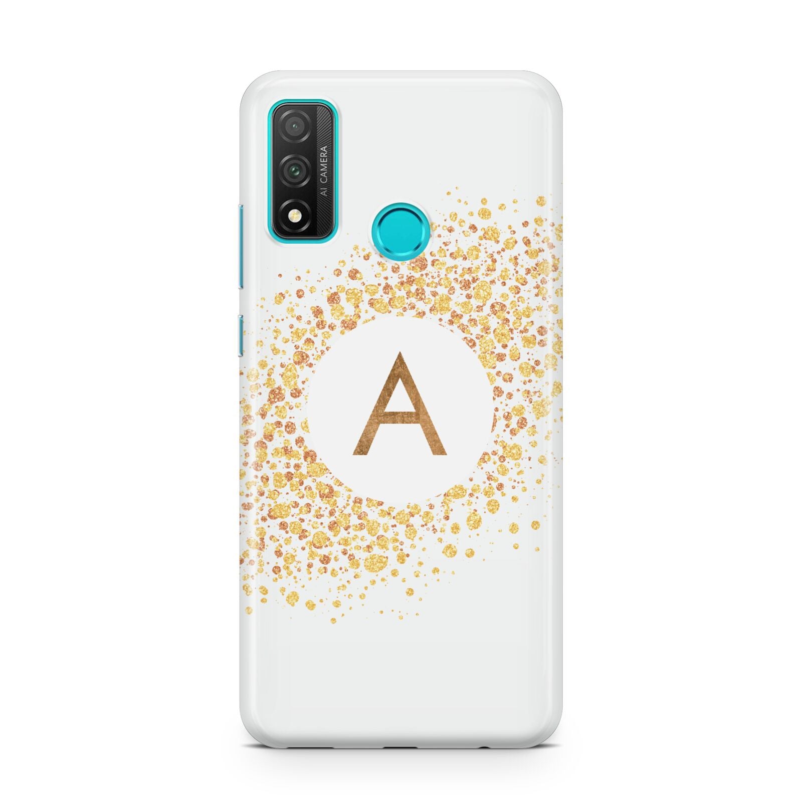 Personalised One Initial Gold Flakes Huawei P Smart 2020